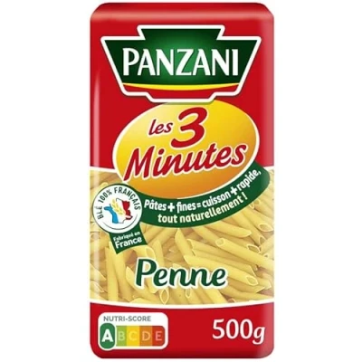 Image de PANZANI Pates Cuisson Rapide Penne Rigate 500G Lot De 4