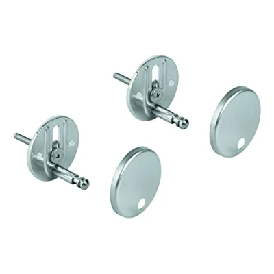 Image de GROHE Set de fixation à visser pour siège et abattant WC Bau ceramic, 2 pièces, vis incluses, système démontage l&#039;abattant rapide, chromé, 49529000 (Import Allemagne)