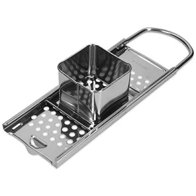 Image de Navaris Râpe à Spaetzle Machine a Pate en Acier Inoxydable 33 x 11 6,5 cm pour Spätzle Appareil Rape Pates aux Oeufs avec Recette