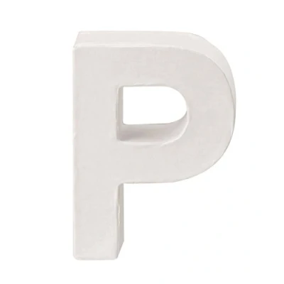 Image de GLOREX en carton Lettre P, FSC Mix, blanc, 10 x 7 3,5 cm