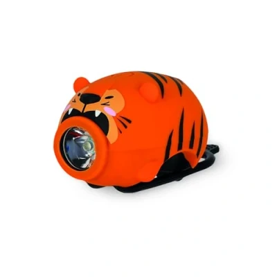 Image de Legami Feu Avant de vélo avec Cloche, thème Tiger, Sangle réglable, 3 Modes Lumineux, 5 sonores, câble Type C Inclus, Rechargeable, résistant à l&#039;eau