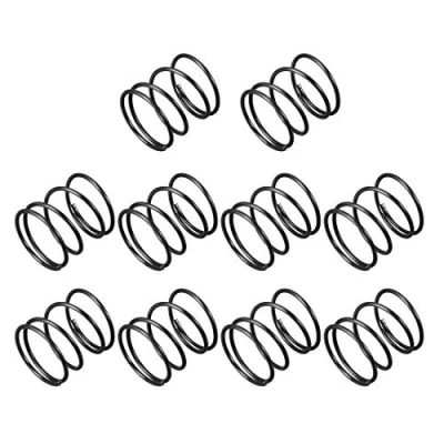Image de sourcing map Ressort de Compression 1.2mm Fil Diamètre, 19mm OD, 20mm Libre Longueur Acier Extension Noir 10Pcs