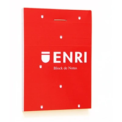 Image de Enri 100101125 Pack de 10 blocs notes grapados à couverture souple, A7/74 x 105 mm
