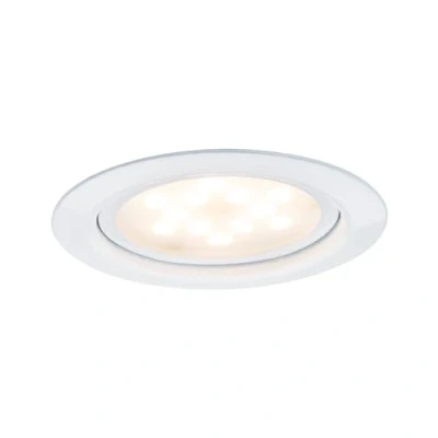 Image de Paulmann 93555 kit meubles LED Micro Line rond incl. 1x4,5 watts placard Blanc éclairage d&#039;armoire Métal lampe de cuisine 2700 K, Integriert, 4.5 W, 20 x 30 cm