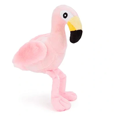 Image de Zappi Co Peluche Douce et Moelleuse pour Enfants Animaux en Parfaits des Compagnons de Jeu Douillets Agréables Les (12 15 cm) (Flamant)