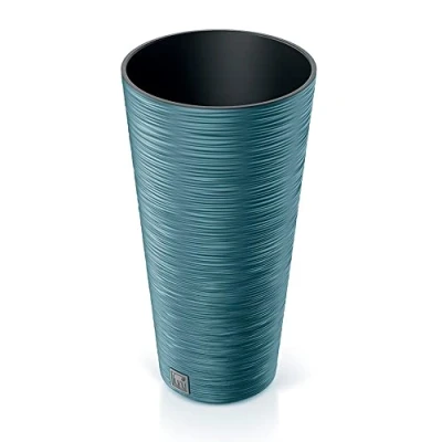 Image de Pot de fleurs rond avec reserve d&#039;eau 7,5 L bleu FURU