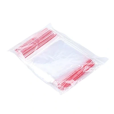 Image de Office Products Lot de 100 sachets transparents avec fermeture à glissière, sacs en polyéthylène basse densité, adaptés un usage alimentaire, 20 x 25 cm