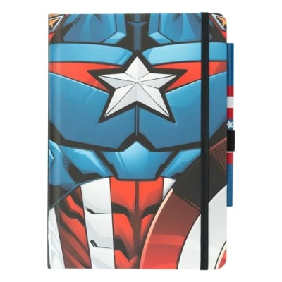 Image de Grupo Erik Carnet de Notes Marvel, Captain America Bullet Journal Notebook Agenda Pointillé Format A5