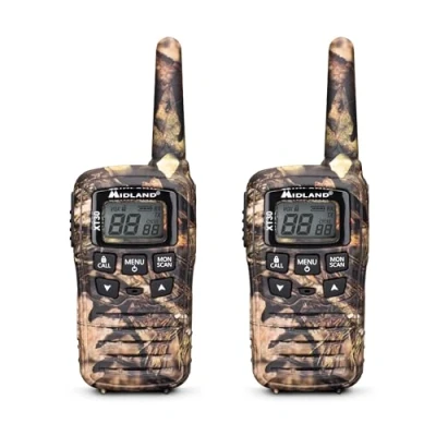Image de Midland XT30 Mimetic Talkie Walkie Rechargeable Longue Portée Radio Bidirectionnelle Texture Mimétique PMR 446, 16 Canaux, 6 KM, 38 Tonalités CTCSS, Fonction VOX, Câble USB, 2
