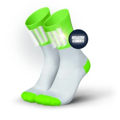 Image de INCYLENCE Chaussettes de course High Viz avec réflecteurs Fonctionnelles et respirantes pour une visibilité maximale, 1 paire, V3 Green, 39 42