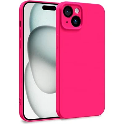 Image de MyGadget Coque Compatible avec Apple iPhone 15 Plus Case TPU Souple &amp; Soft Doublure Microfibre Cover Protection Extra Fine Légère Pink