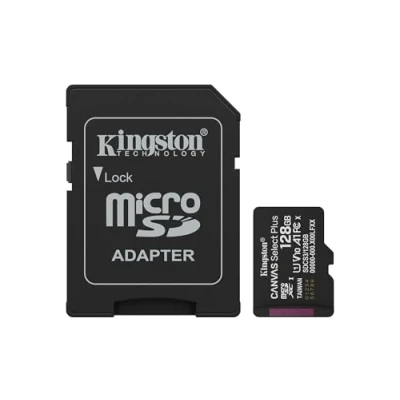 Image de Kingston Technology 128GB microSDXC Canvas Select Plus Gen3 150MB/s A1 (Adaptateur SD inclus) Neuf