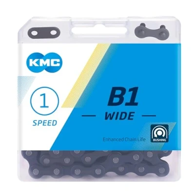 Image de KMC Chaine Large Unisexe B1, Noir, 1/2&quot; x 1/8&quot;