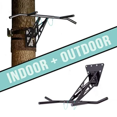 Image de PULLUP &amp; DIP Barre de Traction avec dips pour Mural et Arbre Portable Calisthenics Freeletics (Version INTÉRIEUR + Exterieur)