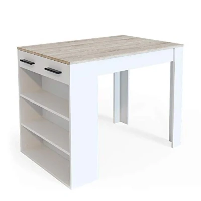 Image de Vicco Table Style Bar Repose, Sonoma/Blanc, 67x100cm