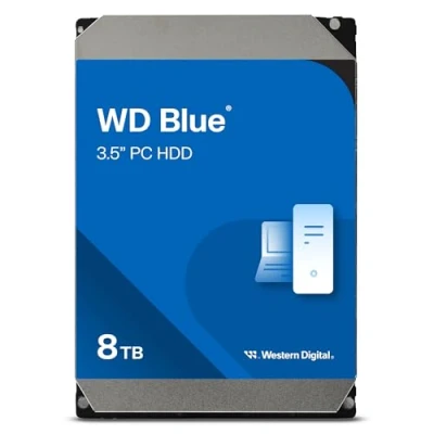 Image de WD Blue 8To Disque dur Interne 3.5&quot; pour PC, 5400 RPM Class, SATA 6 GB/s, 256MB Cache, Garantie 2 ans