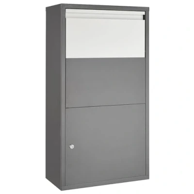 Image de tectake® Boîte aux Lettres avec Compartiment pour Colis, Boite normalisée résistante clapet de sécurité, Livraison 24h Possible, Fixation Mur 44 x 22 82 cm