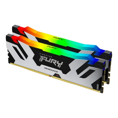 Image de Kingston FURY Renegade Noir RGB XMP 16GB 8000MT/s DDR5 CL38 DIMM (Kit de 2) Mémoire pour PC Gamer KF580C38RSAK2 16