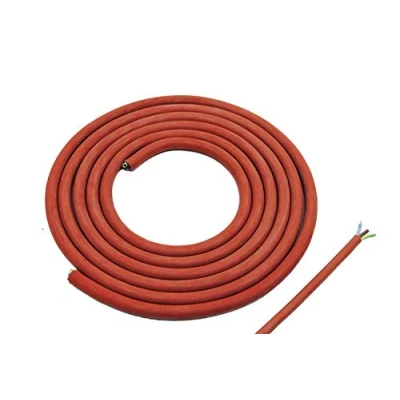 Image de Doubleyou Geovlies &amp; Baustoffe Câble en silicone 3 x 1,5 mm (3 m) pour sauna  Résiste à la chaleur  Idéal une utilisation dans un sauna