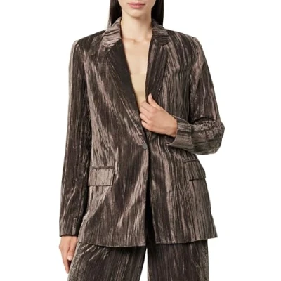 Image de The Drop Blazer Long Blake pour Femme, Velours Marron Java, S