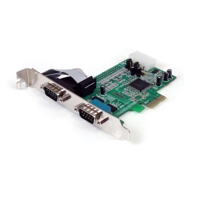 Image de StarTech.com Carte Adaptateur Série PCI Express RS232 à 2 Ports Contrôleur Hôte PCIe vers Double DB9 UART 16550 d&#039;Extension Windows&amp;Linux (PEX2S553)