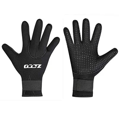 Image de ZCCO Gants de plongée en néoprène 3 mm / 5 mm, Combinaison Thermique à Double Couche avec Poignet élastique et Particules résistance au dérapage (5mm, M)