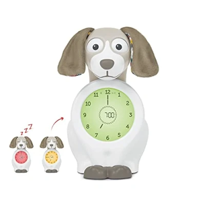 Image de ZAZU Horloge Davy Le Chien et veilleuse pour Enfants Réveil Lumineux Aide à Apprendre Votre Enfant Quand il se réveille avec des indicateurs visuels Luminosité réglable Arrêt