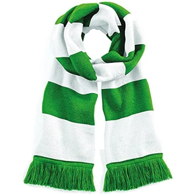 Image de Beechfield Stadium Scarf Echarpe, Multicolore (Kelly Green/White 00), Taille Unique Mixte