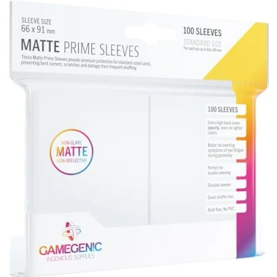 Image de Gamegenic GGS11029ML Matte Prime Sleeves (100 Pack), White