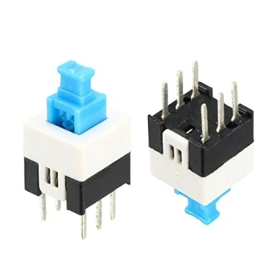 Image de Sourcingmap 40pcs 7 x mm PCB Tact Tactile Bouton Poussoir Interrupteur à Verrouillage 6 Broches Dip
