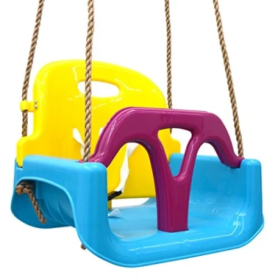 Image de LittleTom 3en1 Balançoire Bébé 40x43x33cm Petits Enfants 6 72 Mois Bleu Jaune