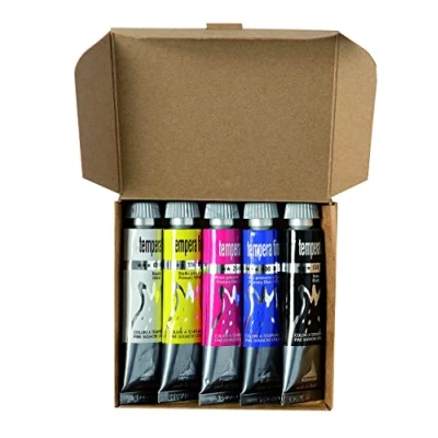 Image de Maimeri Industria 2598049 Set de 5 couleurs primaires 20 ml tempera