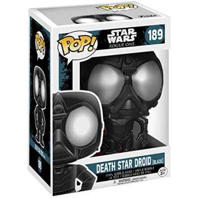 Image de Funko 14877 POP! Bobble Star Wars Rogue One Death Droid, Noir
