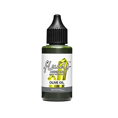 Image de Octopus Fluids Resin Ink OLIVE OIL, encre à alcool pour résine époxy et UV, Alcohol Art, colorant resine epoxy 30 ml, vert