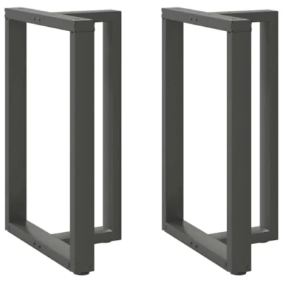 Image de vidaXL Pieds de table bar forme T 2 pcs anthracite acier, pied table, en métal, meuble, 4013082