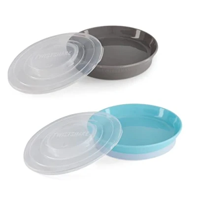 Image de Twistshake 2x Biberon Anti Colique Avec Récipient Pour Lait En Poudre Et Mélangeur 330ml Tétine Silicone À Écoulement Rapide Sans BPA 4+ Mois Rose