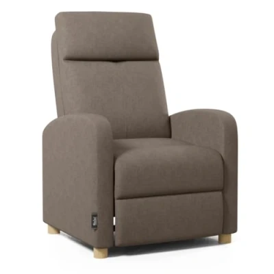 Image de Don Descanso Fauteuil Relax Manuel Verona Inclinable jusqu&#039;à 160º. Relaxant avec Repose Pieds, Système d&#039;Ouverture Push, Compact, 2 Positions Couchées et Position Zéro Brun