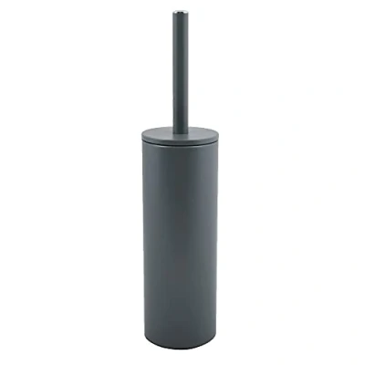 Image de Spirella, Brosse WC avec Support Acier, Modèle Akira, tête Interchangeable et d&#039;un Pot en Acier Solide, Récipient hygiénique, Toilette fermée, à Poser, Gris Mat, 40 x 9.5 cm