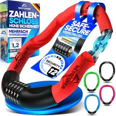 Image de NEXTCOVER® NEU Fahrradschloss mit Zahlencode [SAFESECURE] I Maximaler Diebstahlschutz dank 5 stelligem acceptable
