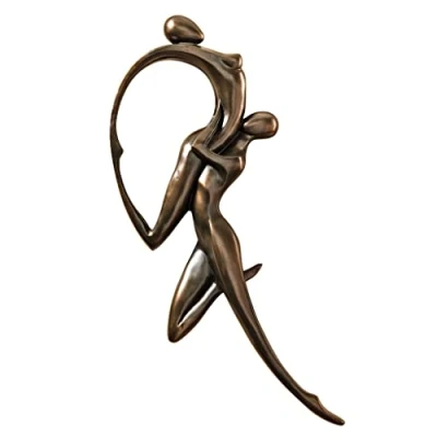 Image de Design Toscano EU6790 Sculpture Murale de Danse du désir Bronze 7,5 x 43 58,5 cm