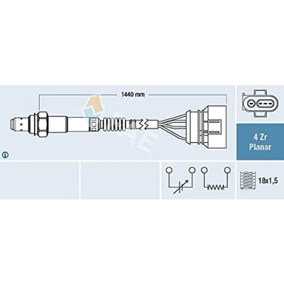 Image de FAE 77401 Sonde lambda après catalyseur de diagnostic marron AUDI: A4 B5 Berline, A6 C5 Avant, VOLKSWAGEN: Passat GP Break