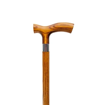Image de Dr. Watson Canne de Marche en Bois fabriquée à la Main avec poignée Fritz, Bâton Classique et élégant (Caramel)