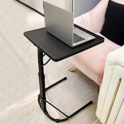 Image de OHMG Table d&#039;appoint légère,Table de Lit pour Ordinateur Portable,Table Canapé Ordinateur,Réglable en Hauteur,Bureau Debout, d&#039;ordinateur Mobile,Pliable