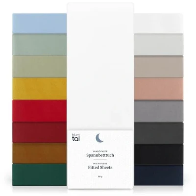Image de Blumtal Basics Lot De 2 Drap Housse 140x200 Bonnet 30 cm 140 x 200 Microfibre Haute Qualité Doux, Résistant, Anti Plis Certifié Oeko Tex Blanc
