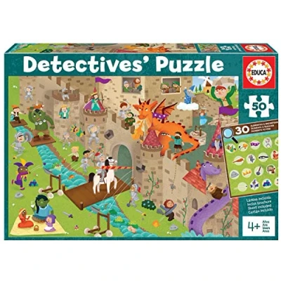 Image de Educa Detectives&#039; Puzzles. Chateau. Puzzle Enfant 50 Pièces. Assemblez Le Et Trouvez Les Objets Perdus. +4 Ans (18895)