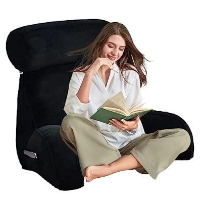 Image de AMZZHAO Coussin de Lecture,Oreiller Dossier,Coussin Taille pour canapé,Coussin Cale Soutenir Le Dos,Coussin D&#039;assise Dossier,Idéal Travailler,Lire,et Jouer