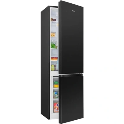 Image de Bomann Réfrigérateur et congélateur 269L noir KG184 1 inox/noir, Capacité nette : 269 litres, Contrôle de la température en continu, Charnières porte à droite, interchangeables