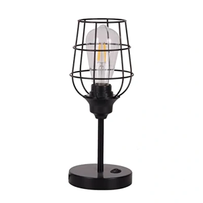 Image de AIRTWESD Rétro lampe de table LED Veilleuse décorative E27 chevet vintage à Lecture avec Interrupteur (No Bulb)