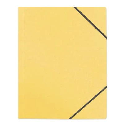 Image de Lot de 50 Chemises 3 Rabats Neutre A4 avec Elastique Couverture Carte Recyclée Jaune