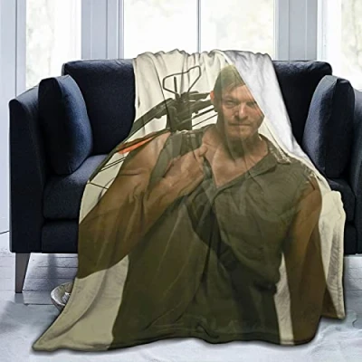 Image de ZQBDFC Daryl Dixon Couverture polaire légère super douce et confortable en microfibre 127 x 101,6 cm